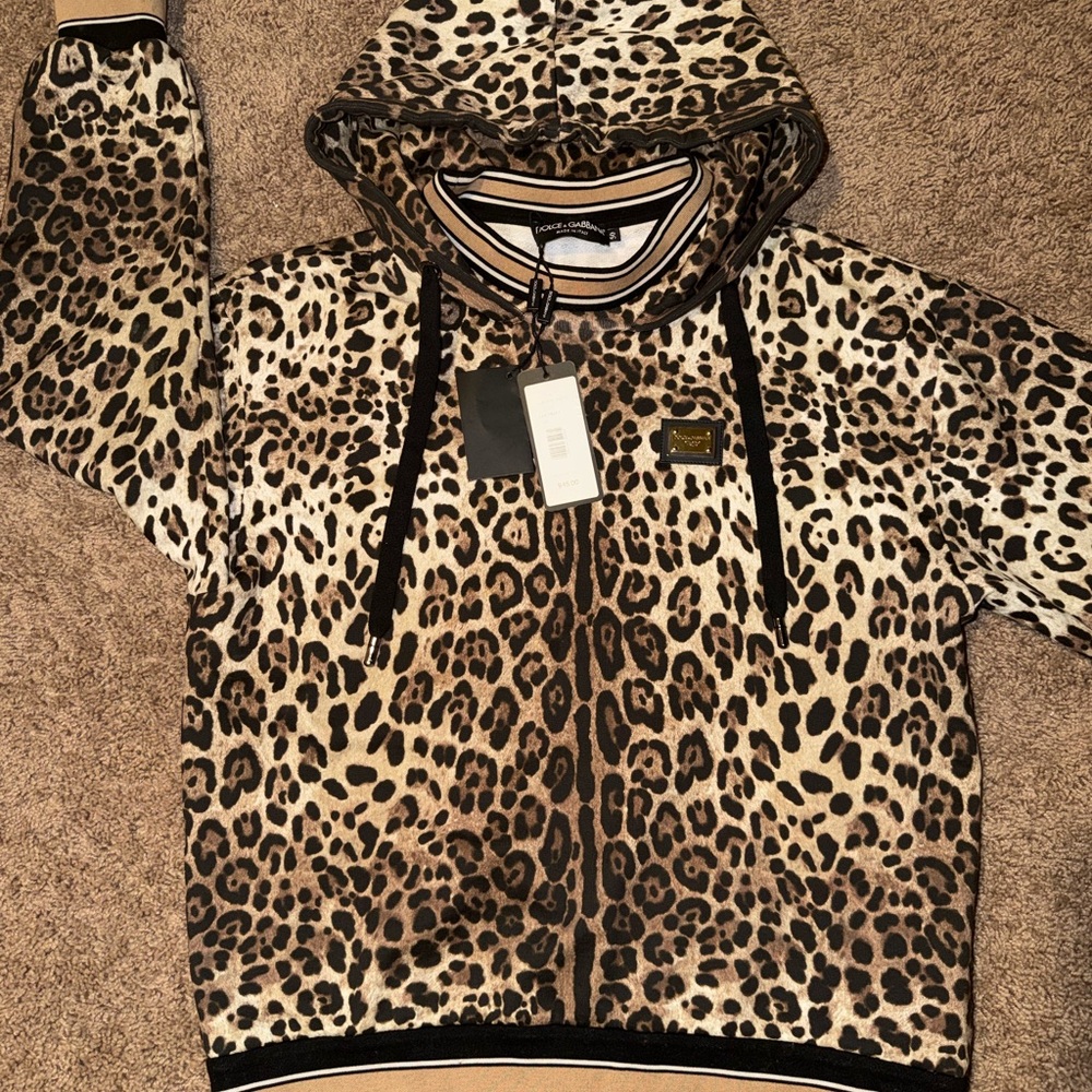 Dolce & Gabbana Animal Print Hoodie